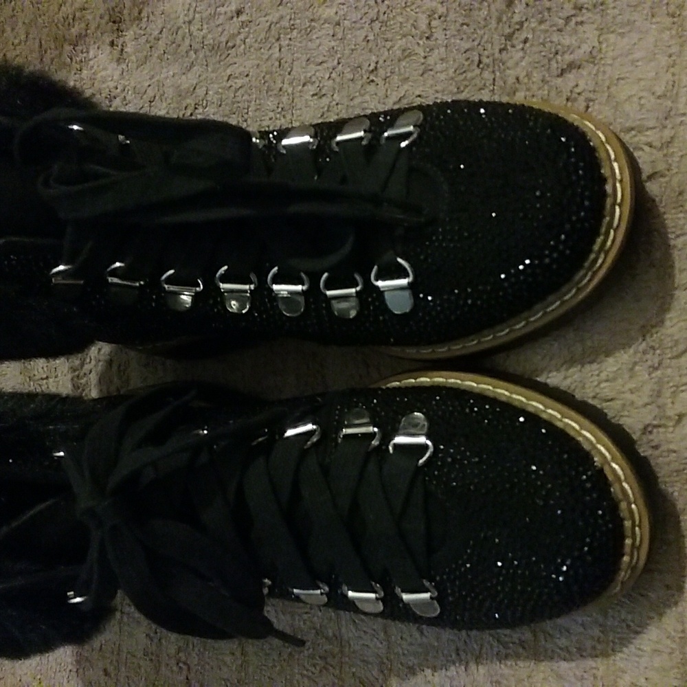 NIB INC Pravale Blk Bling Bootie, 5.5 - Picture 3 of 8